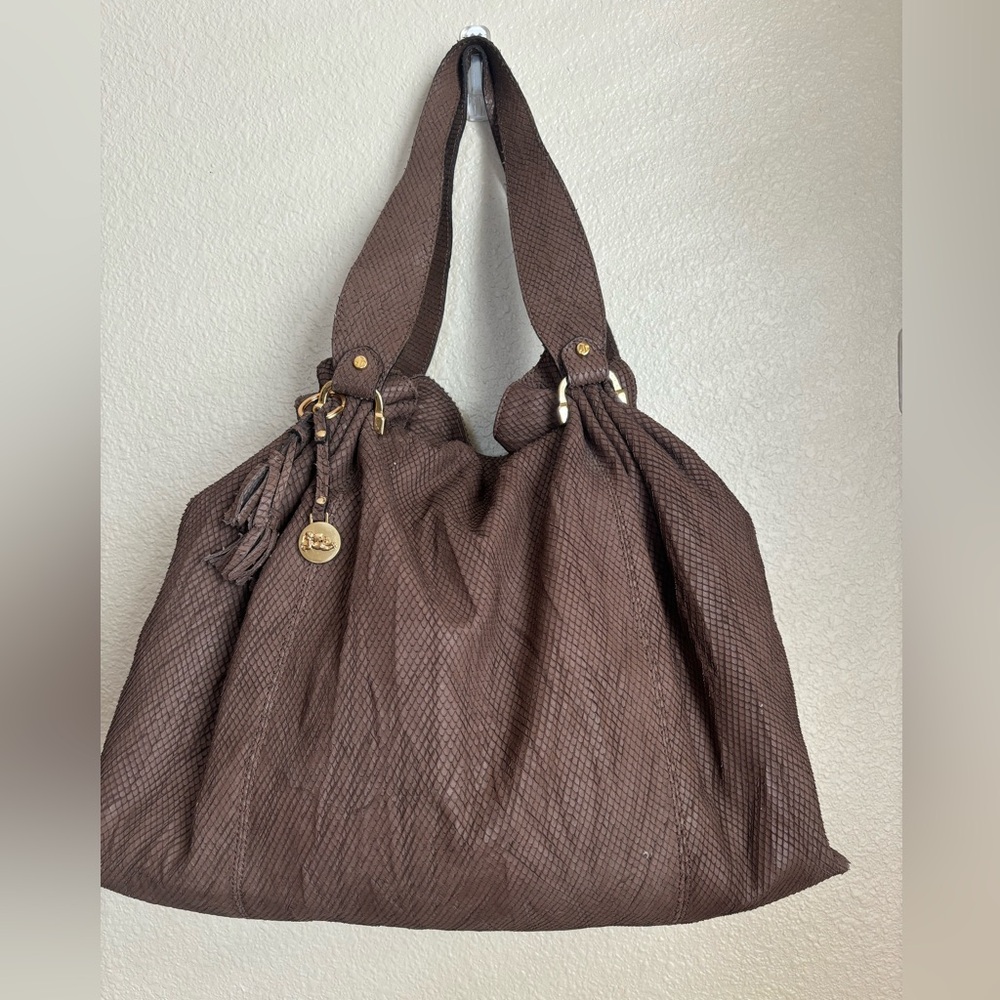 Jerrigo Italian made leather reptile print Large purse